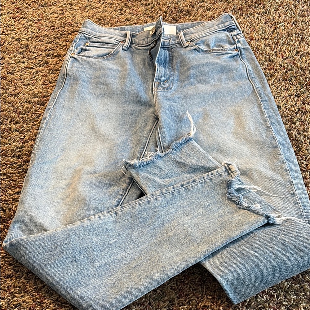 Classic Blue Distressed Women's Jeans